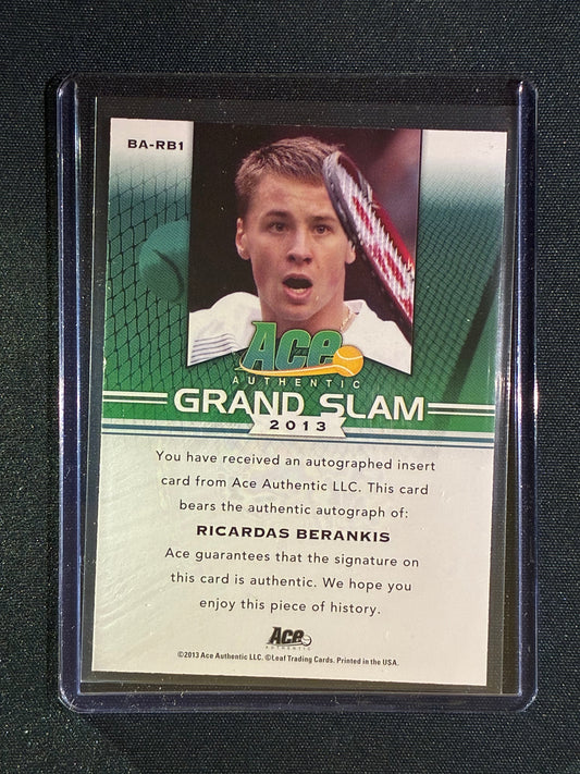 2013 Ace Grand Slam RICARDAS BERANKIS Base Autograph #RB1