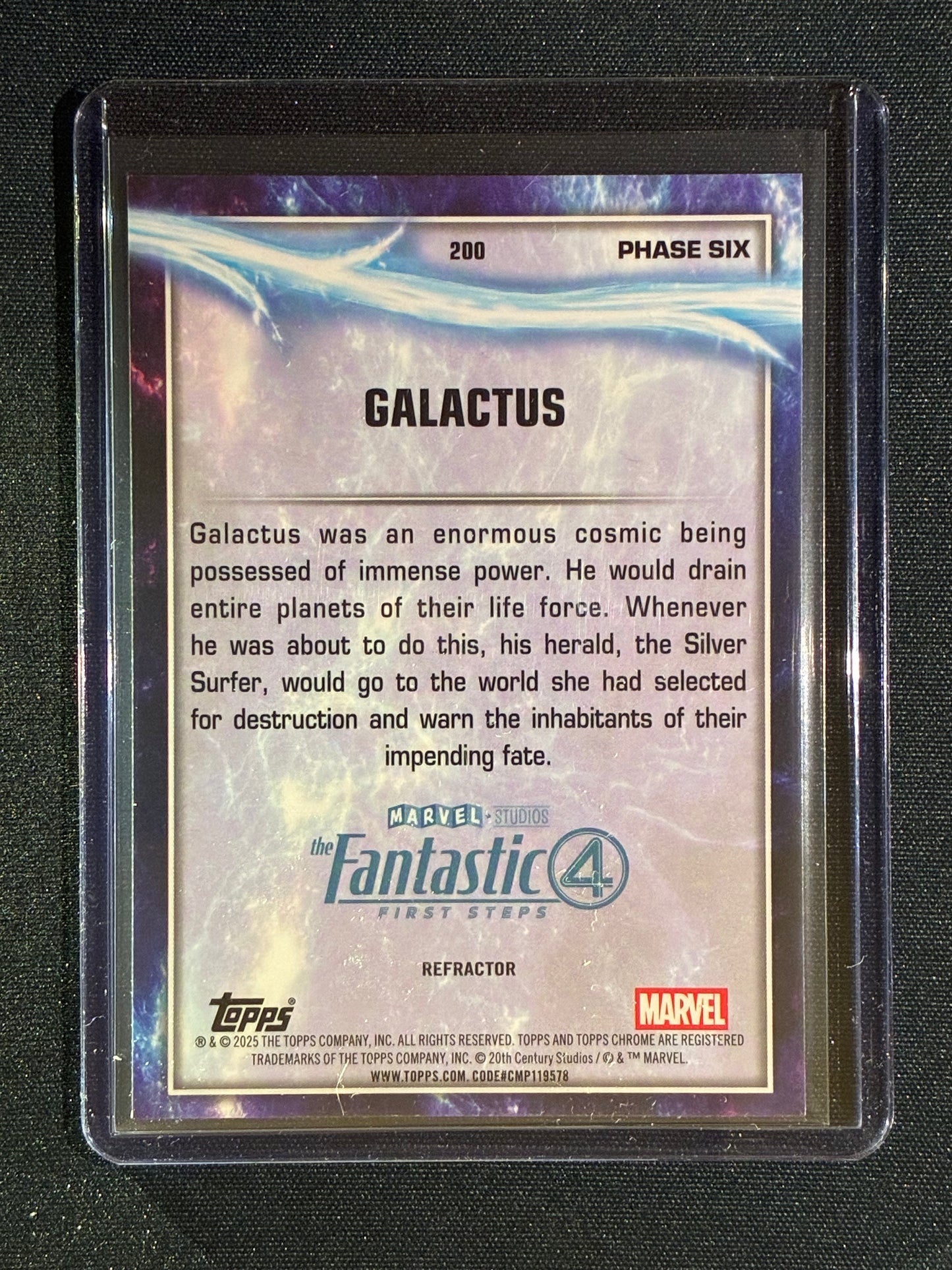 2025 Topps Chrome Marvel GALACTUS Debut Refractor Silver Prizm #200