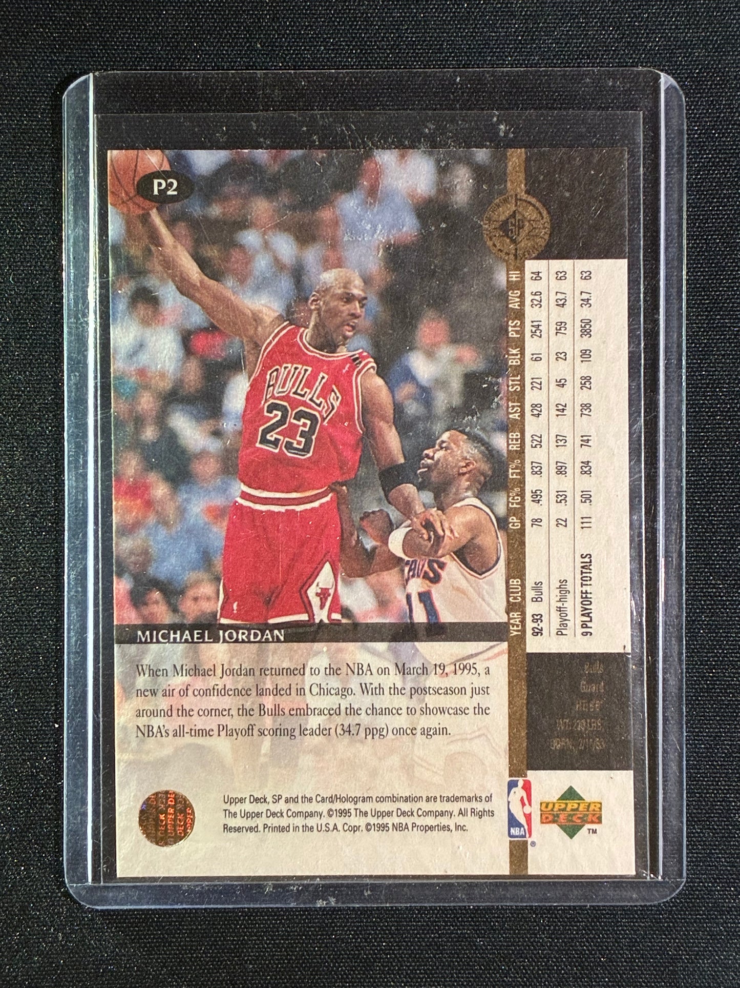 1995-96 SP MICHAEL JORDAN Playoff Heroes #2