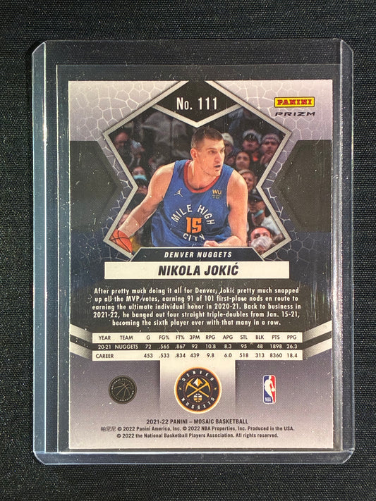 2021-22 Mosaic NIKOLA JOKIC NBA 75th Anniversary Red Mosaic SP #111