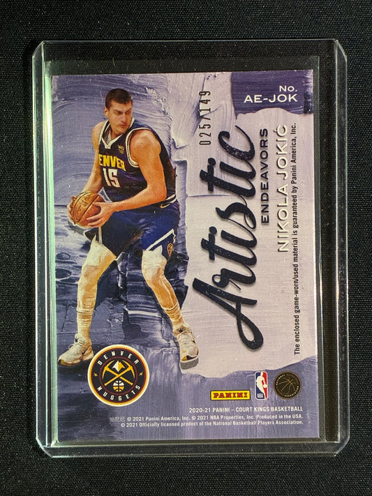 2020-21 Court Kings NIKOLA JOKIC Artistic Endeavors Jersey Game Worn 25/149