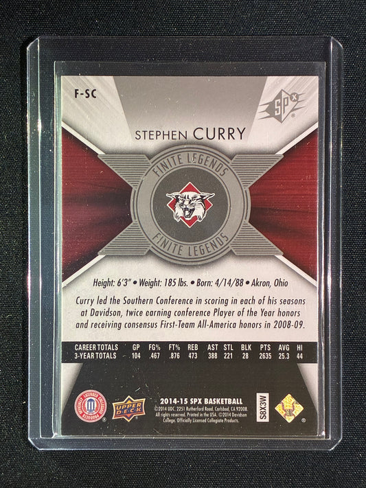 2014-15 SPX STEPHEN CURRY Finite Rookies 360/799 #SC