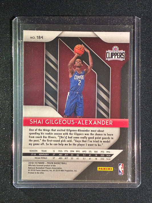 2018-19 Prizm SHAI GILGEOUS-ALEXANDER Rookie Base #184