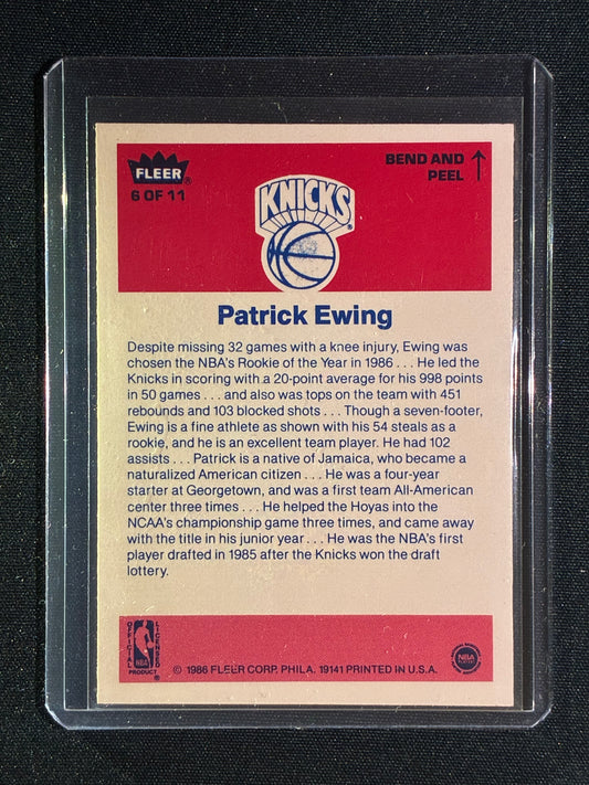 1986-87 Fleer PATRICK EWING Sticker #6