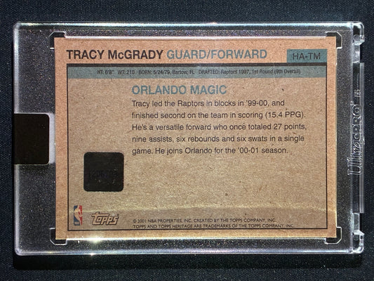 2000-01 Topps TRACY MCGRADY Heritage Certified Autograph Issue Auto #TM