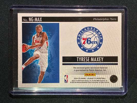 2024-25 Silhouette TYRESE MAXEY NBA Gear Patch Relic 42/99 Game Worn