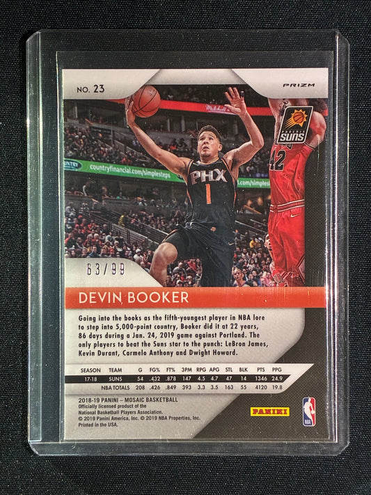 2018-19 Prizm Mosaic DEVIN BOOKER Orange Mosaic 63/99 #23