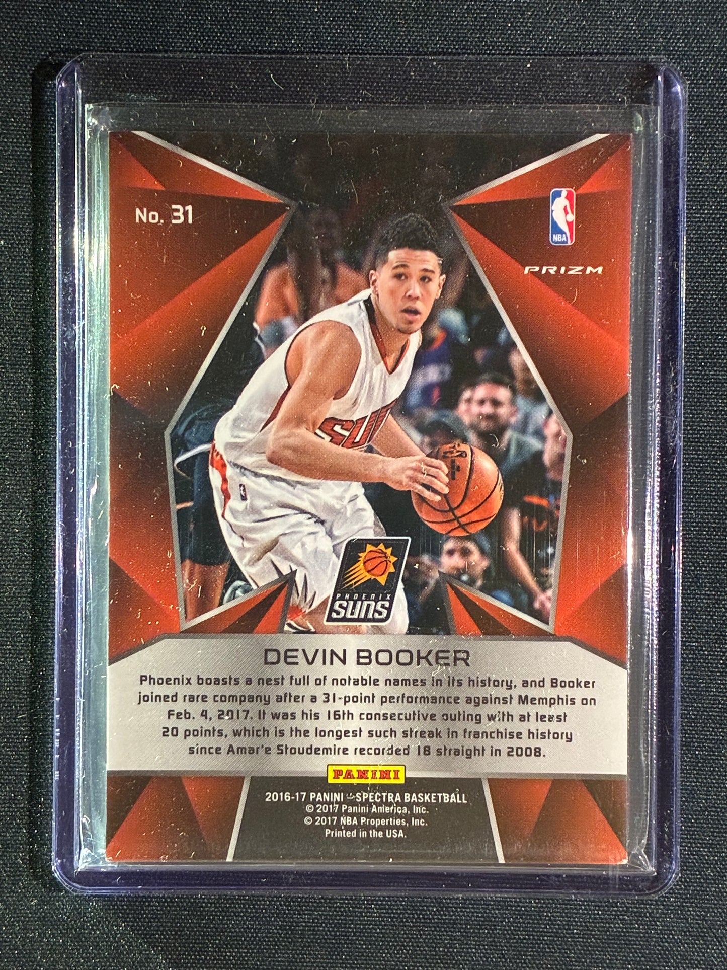 2016-17 Spectra DEVIN BOOKER Base Silver Prizm #31