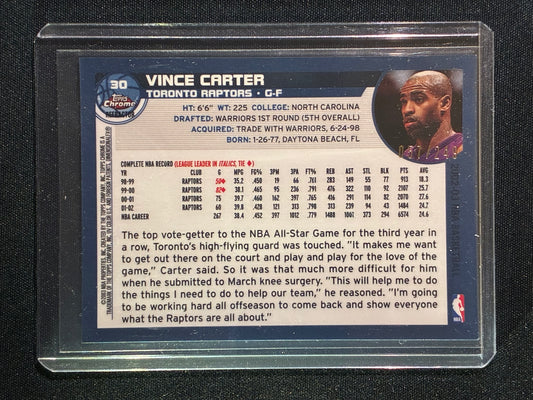 2002-03 Topps Chrome VINCE CARTER White Refractor 57/249 #30