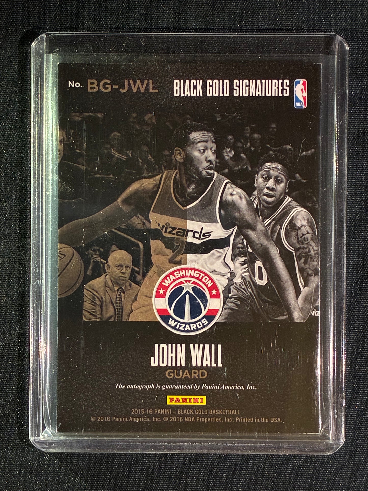 2015-16 Black Gold JOHN WALL Signatures Auto Gold 30/60 #JWL