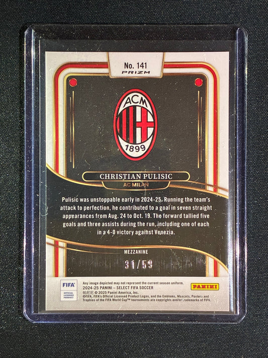 2024-25 Select FIFA CHRISTIAN PULISIC Mezzanine Red Wave 31/59 #141