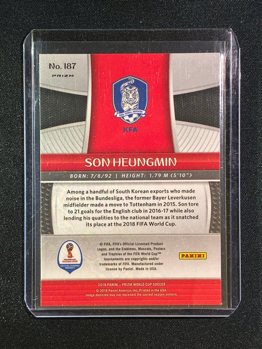2018 Prizm FIFA World Cup SON HEUNGMIN Red White Blue Wave #187