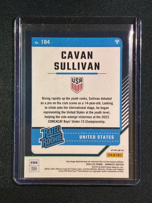 2023-24 Donruss CAVAN SULLIVAN Rated Rookie Optic Argyle Prizm #184