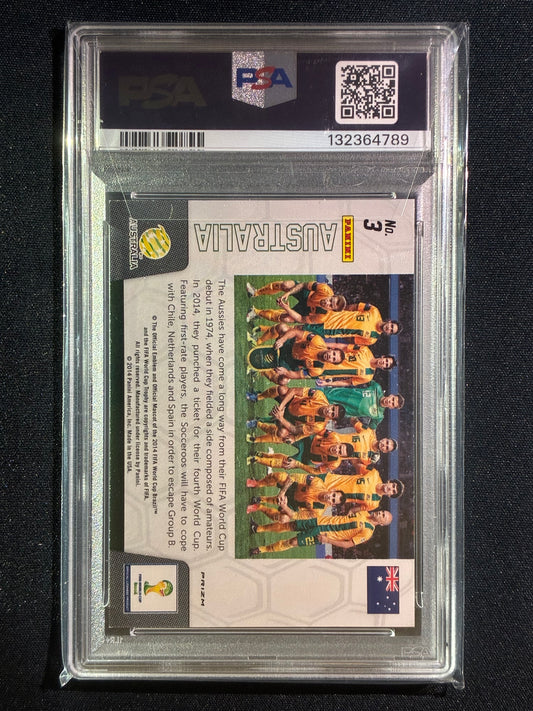 2014 Prizm FIFA World Cup AUSTRALIA Team Photos Silver Prizm #3 PSA 9 (789)