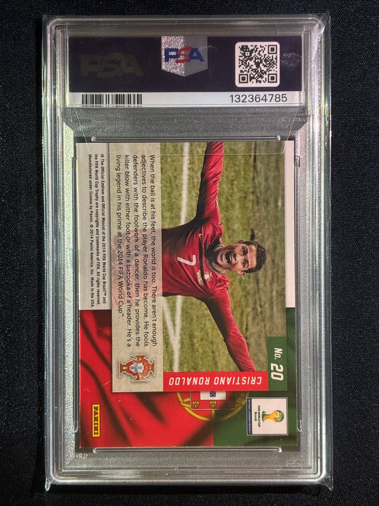 2014 Prizm FIFA World Cup CRISTIANO RONALDO Net Finders Base #20 PSA 9 (785)