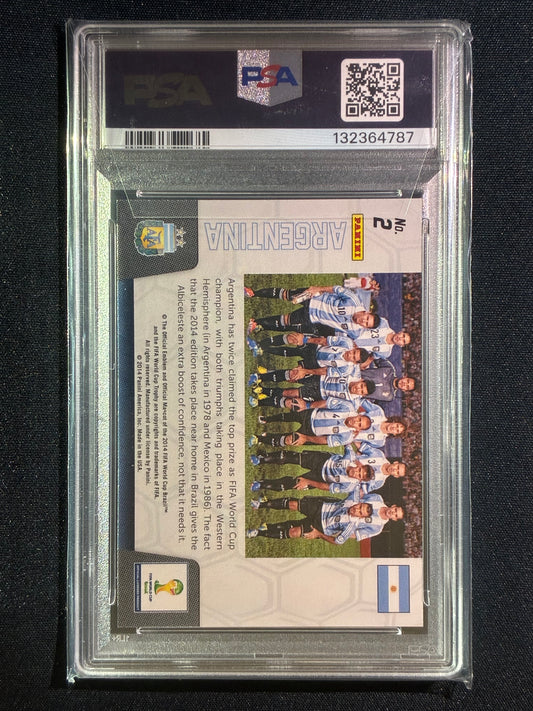 2014 Prizm FIFA World Cup ARGENTINA Team Photos Base #2 PSA 10 (787)