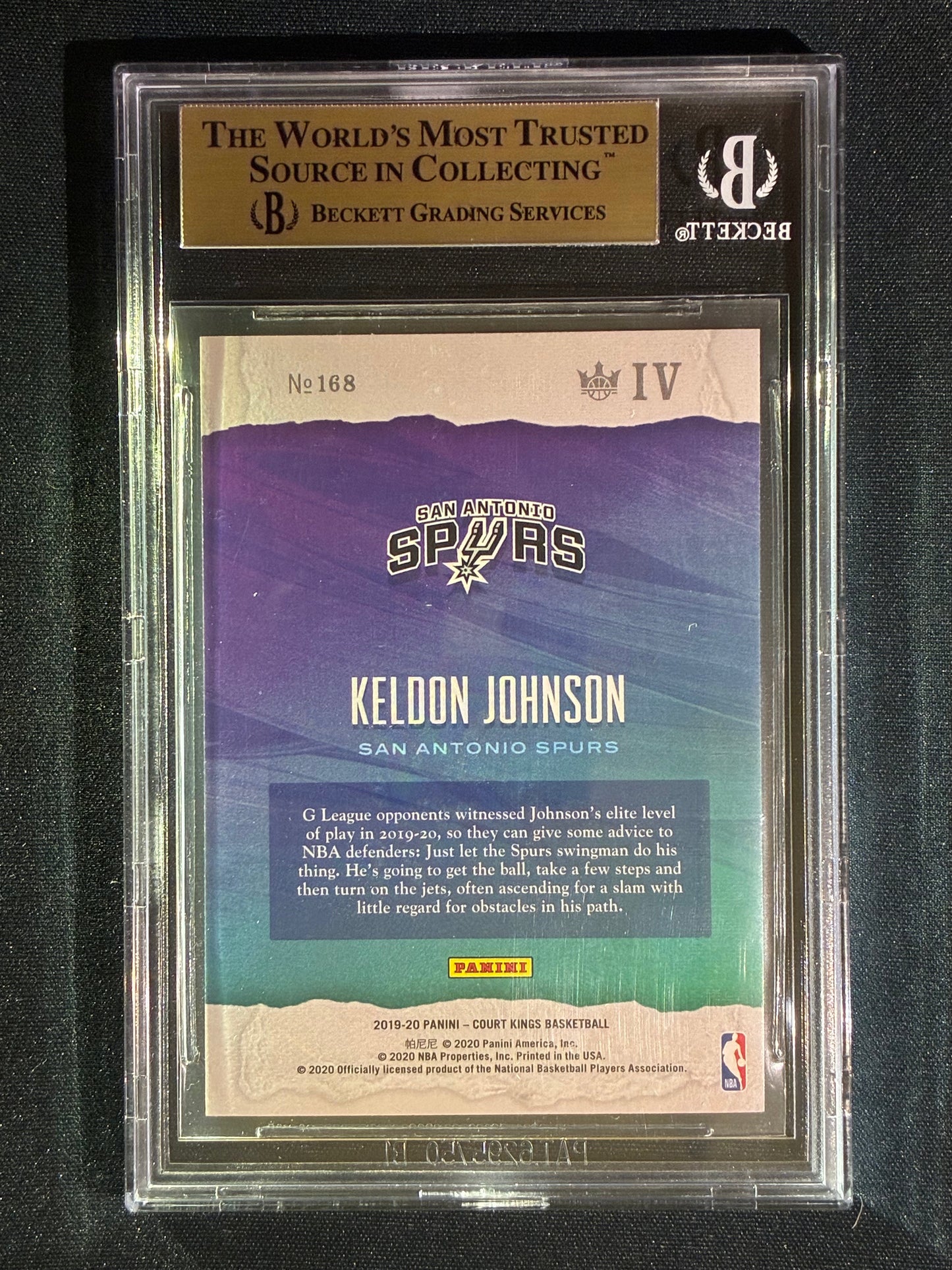 2019-20 Court Kings KELDON JOHNSON Rookie IV SSP #168 BGS 9.5 (782)