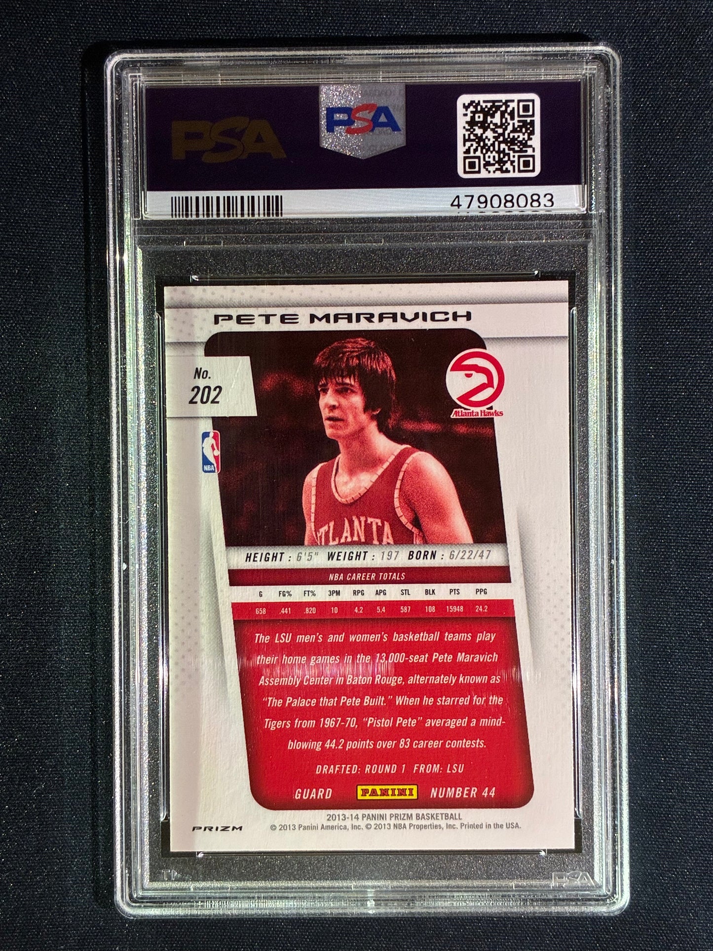 2013-14 Prizm PETE MARAVICH Silver Prizm #202 PSA 9 (083)