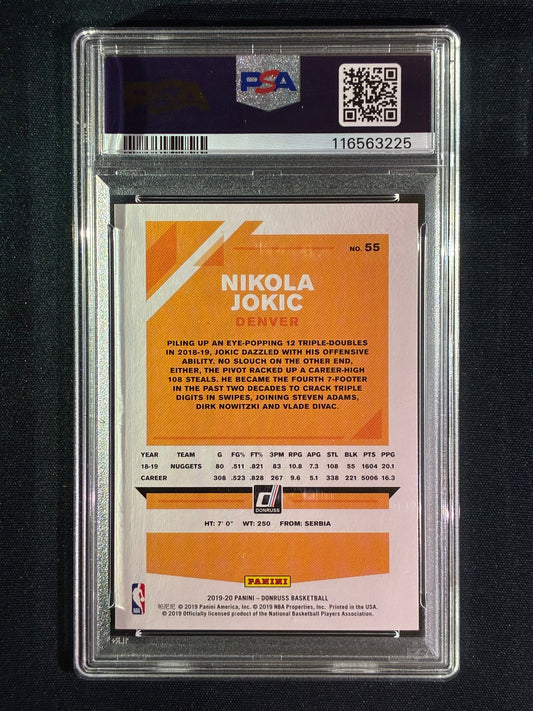 2019-20 Donruss NIKOLA JOKIC Choice Infinite Blue 19/35 #55 PSA 9 (225)
