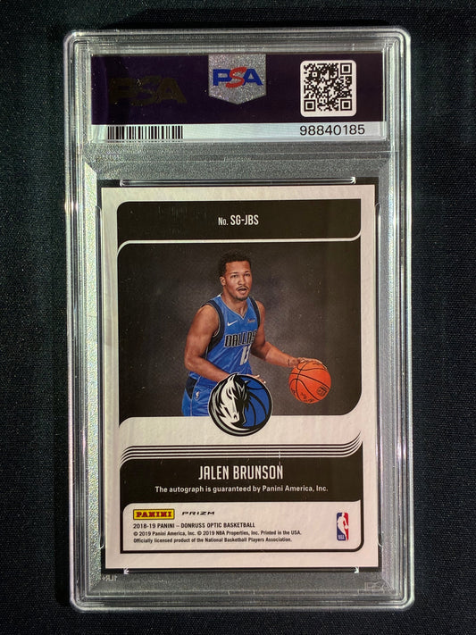 2018-19 Donruss Optic JALEN BRUNSON Signature Series Rookie Auto Choice Red #JBS PSA 10 (185)