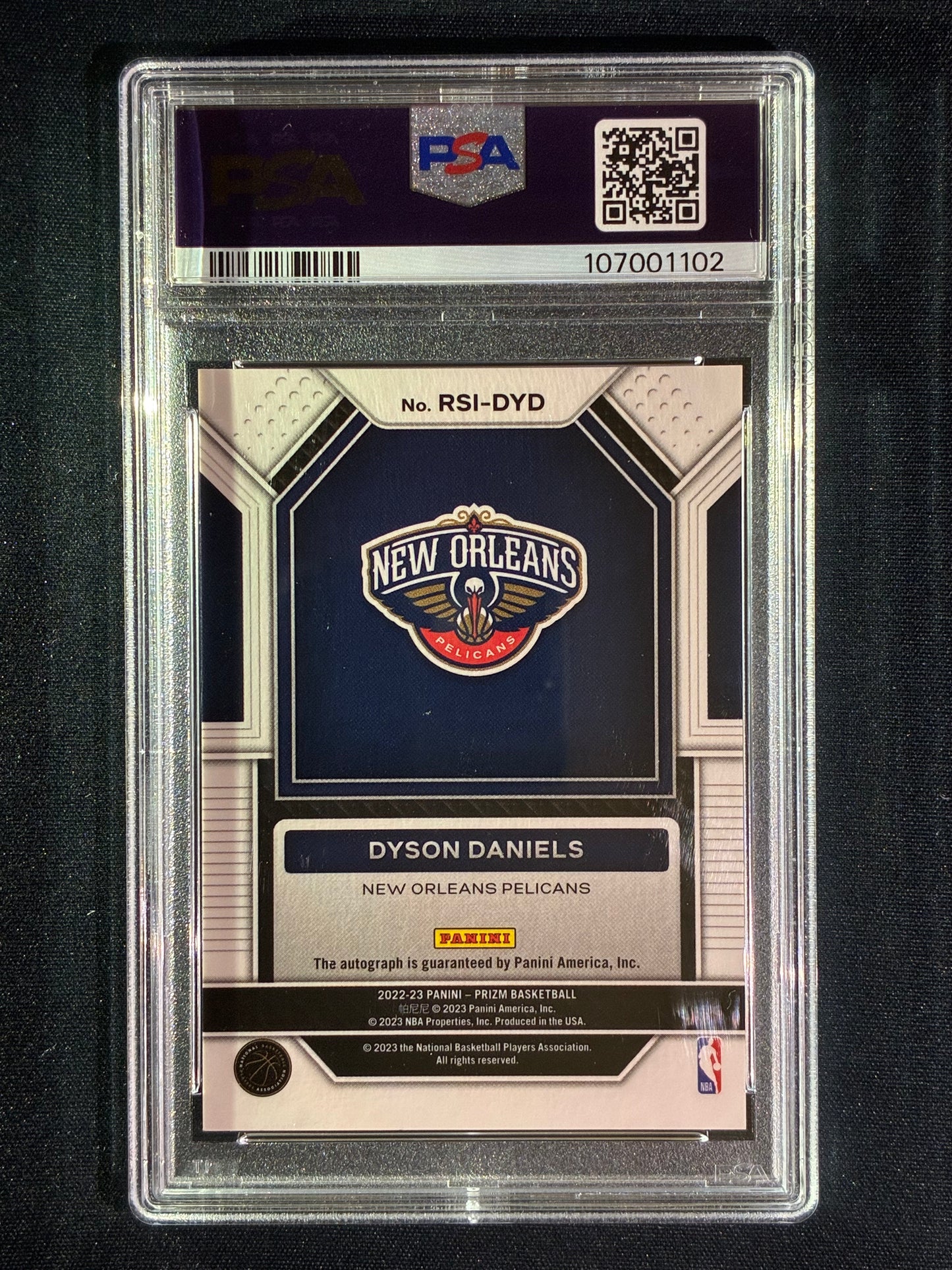 2022-23 Prizm DYSON DANIELS Rookie Signatures Prizm Auto Base #DYD PSA 10 (102)