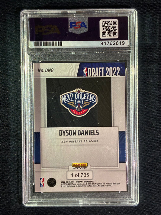 2022-23 Instant DYSON DANIELS Draft Night 2022 Rookie 1 of 735 PSA/DNA GEM MINT 10 (619)