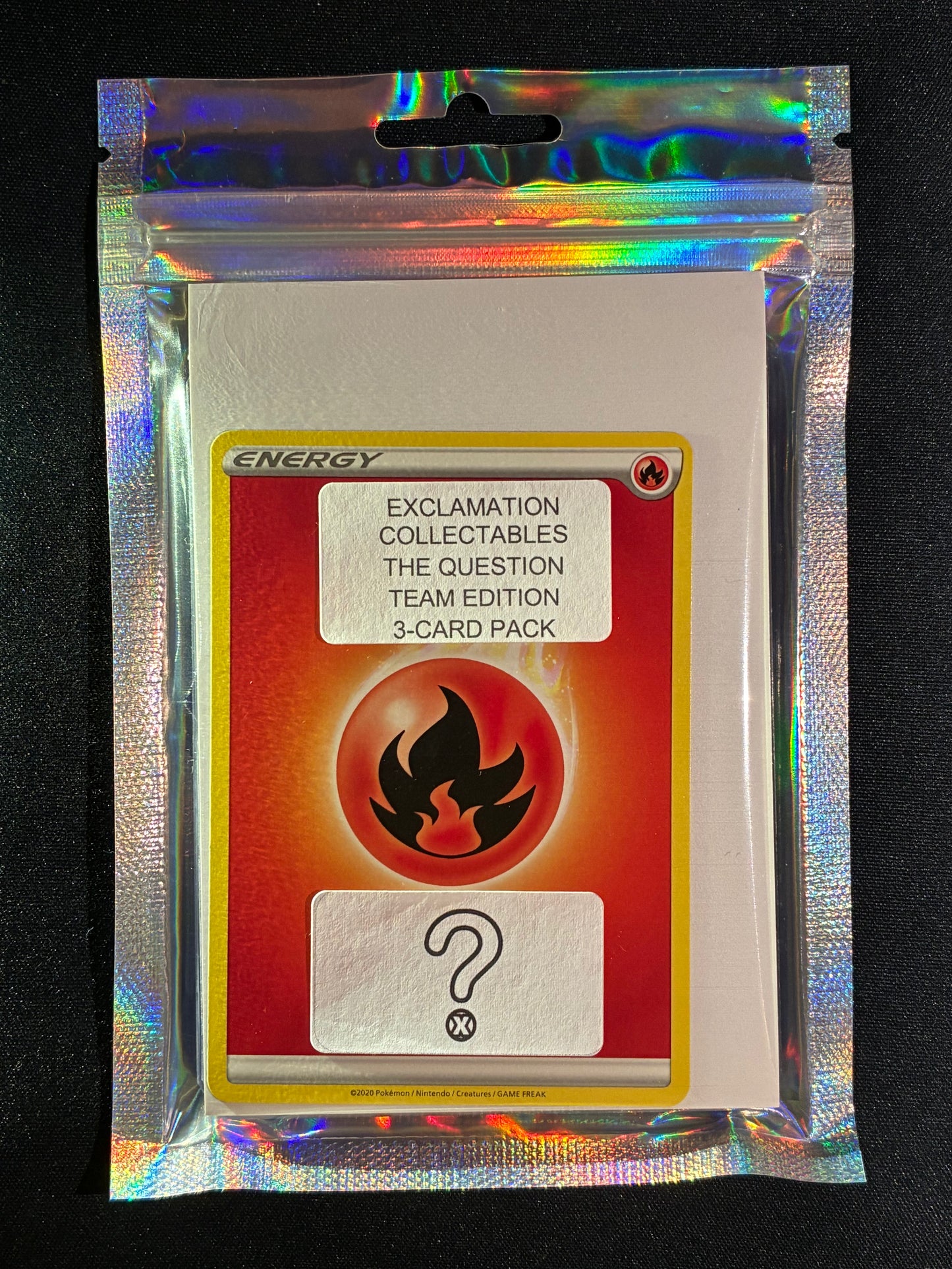 The Question FIRE TYPE - Pokemon Team Edition 3-Card Pack