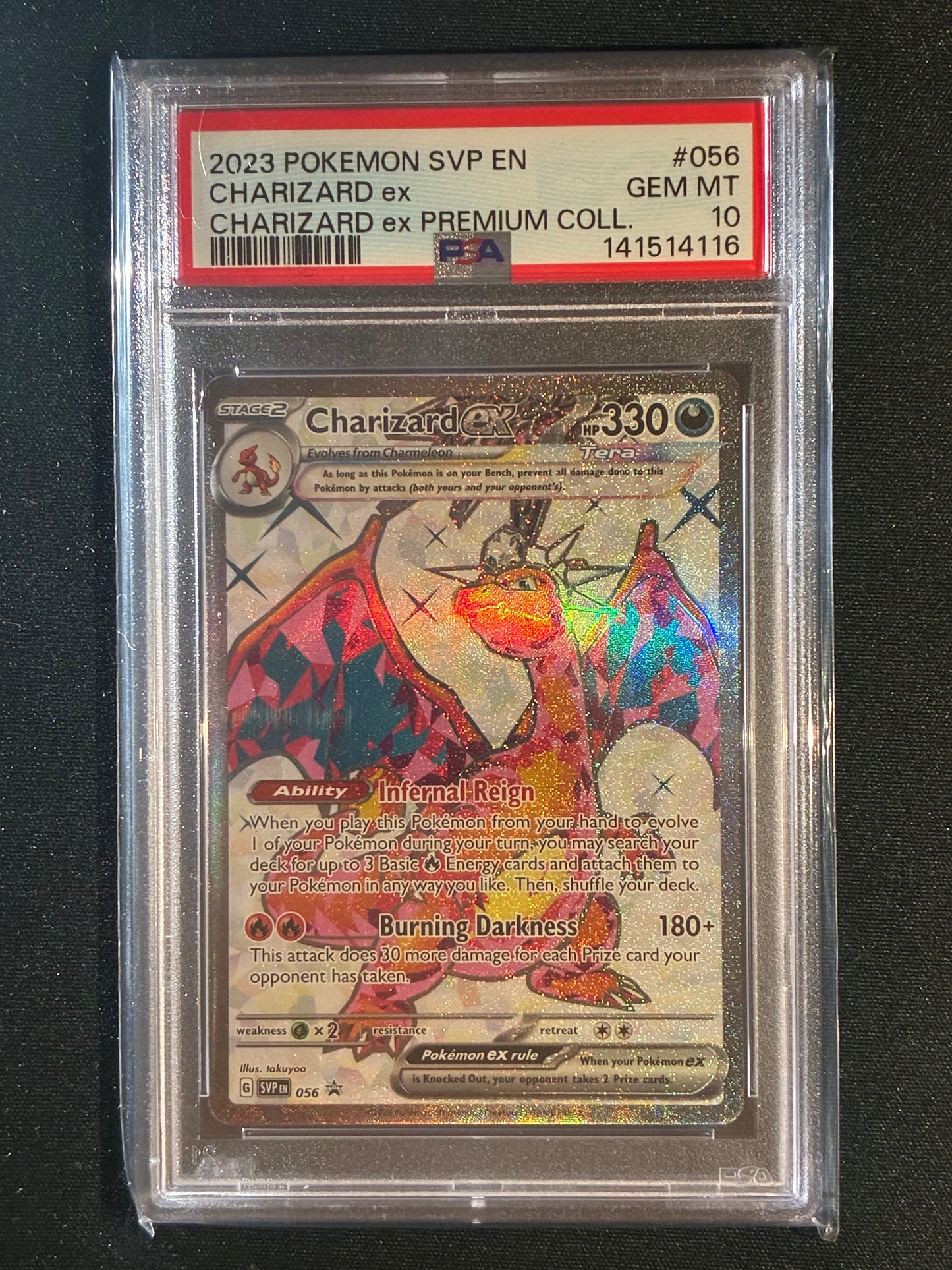 2023 Pokemon Scarlet Violet Promo CHARIZARD EX Premium Promo 056 PSA 10 (116)
