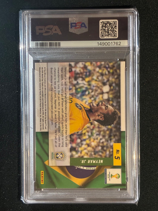 2014 Prizm World Cup NEYMAR JR. Net Finders Base #5 PSA 10 (762)