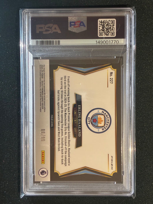 2024-25 Select Premier League EPL ERLING HAALAND Field Level Pink 88/99 PSA 10