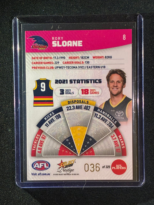 2022 Footy Stars Prestige RORY SLOANE Pink Parallel 261/325