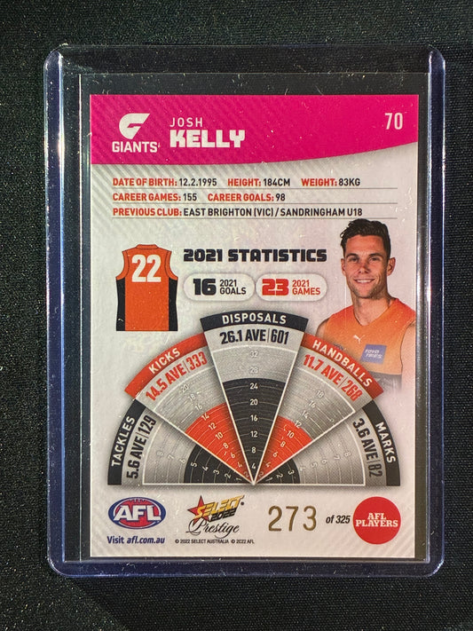 2022 Footy Stars Prestige JOSH KELLY Pink Parallel 273/325