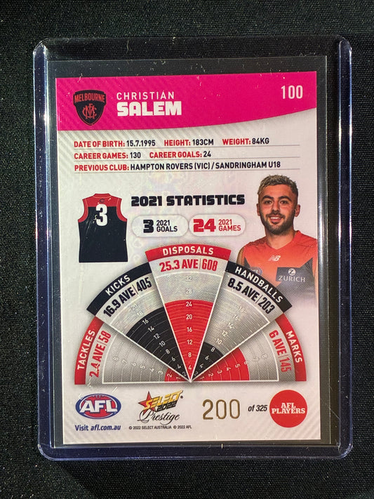2022 Footy Stars Prestige CHRISTIAN SALEM Pink Parallel 200/325
