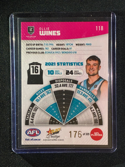 2022 Footy Stars Prestige OLLIE WINES Pink Parallel 176/325