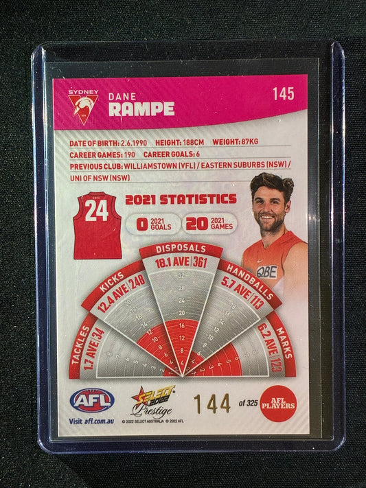 2022 Footy Stars Prestige DANE RAMPE Pink Parallel 144/325