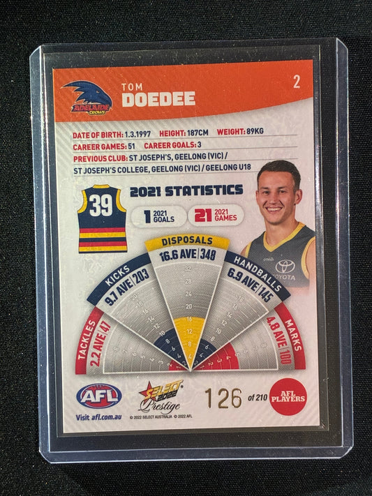 2022 Footy Stars Prestige TOM DOEDEE Orange Parallel 126/210