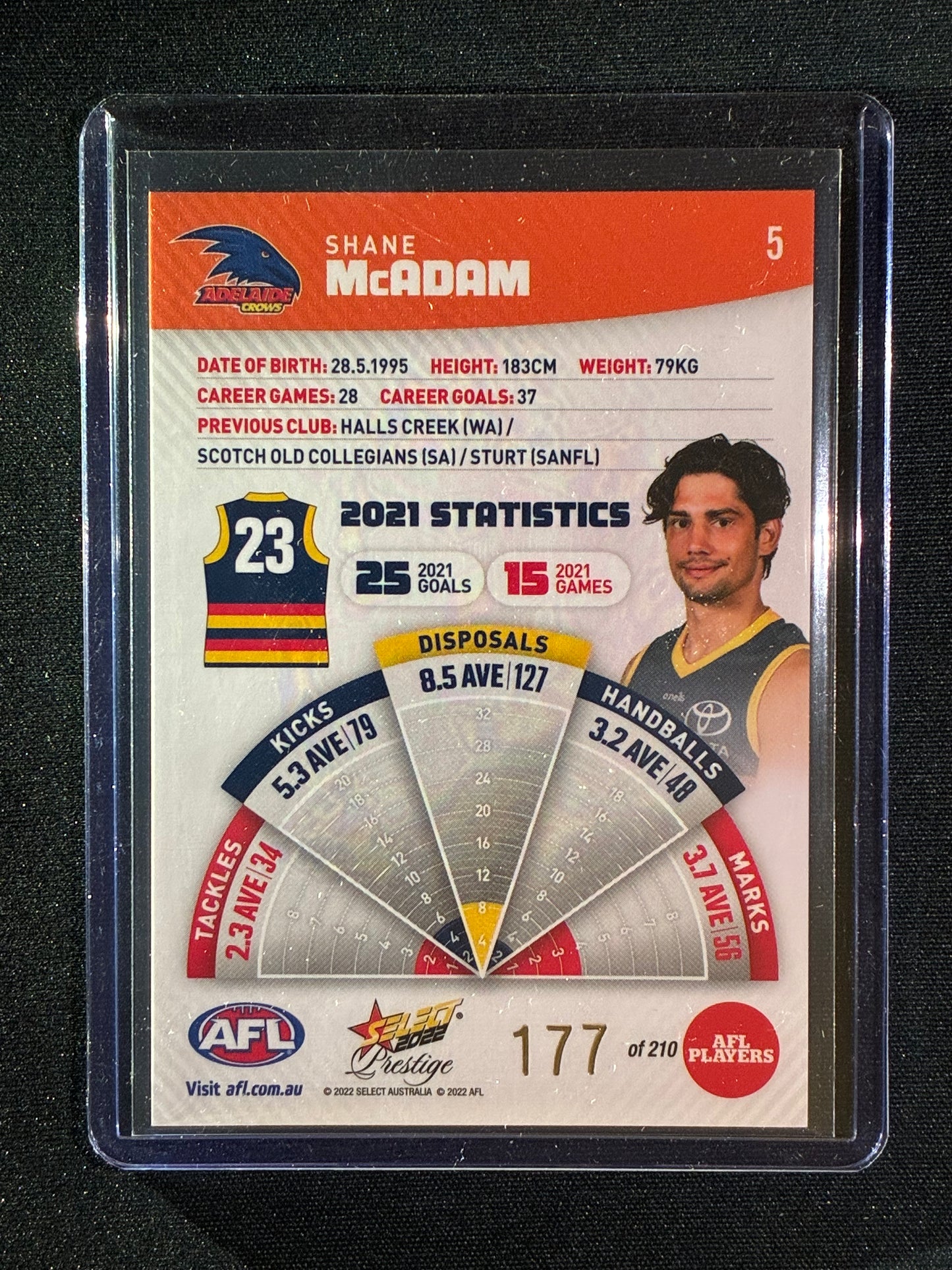 2022 Footy Stars Prestige SHANE MCADAM Orange Parallel 177/210