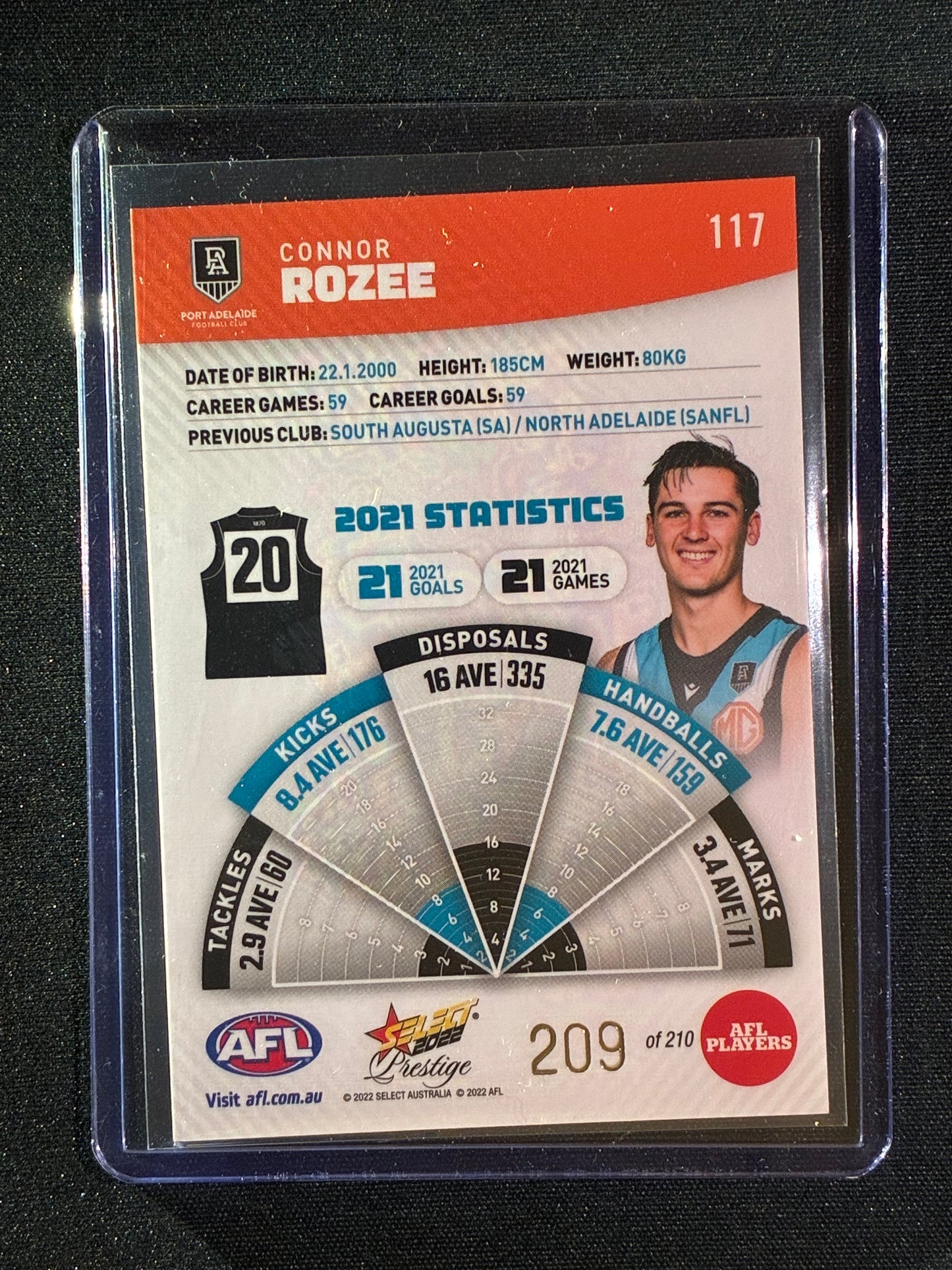 2022 Footy Stars Prestige CONNOR ROZEE Orange Parallel 209/210