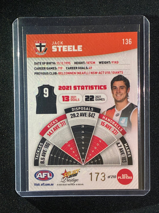 2022 Footy Stars Prestige JACK STEELE Orange Parallel 173/210