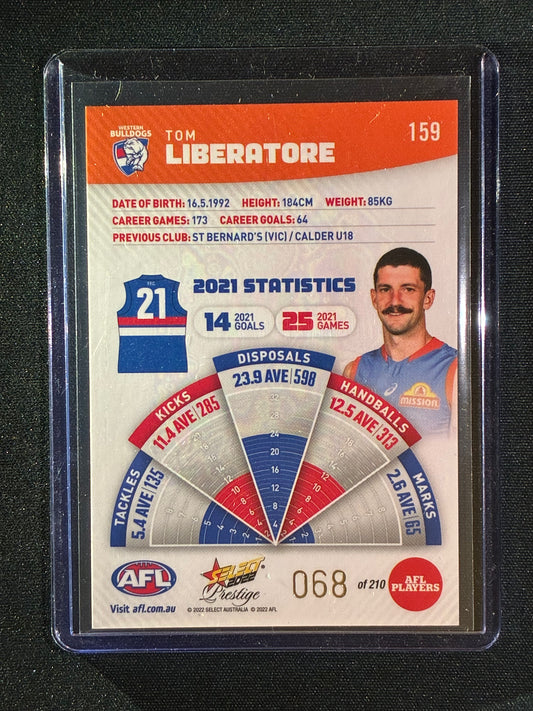 2022 Footy Stars Prestige TOM LIBERATORE Orange Parallel 68/210