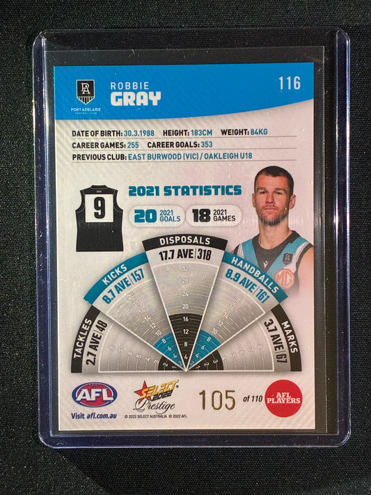 2022 Footy Stars Prestige ROBBIE GRAY Blue Parallel 105/110