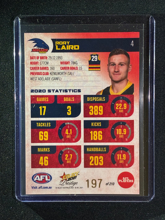 2021 Footy Stars Prestige RORY LAIRD Red Orange Parallel 197/210