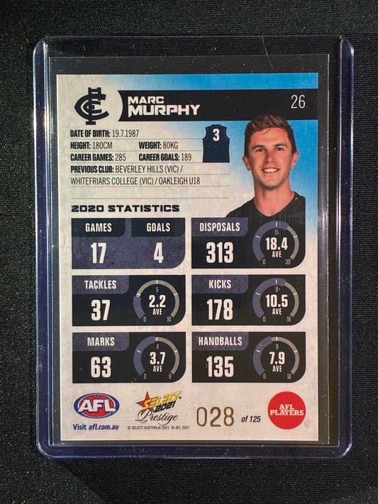 2021 Footy Stars Prestige MARC MURPHY Blue Parallel 28/125