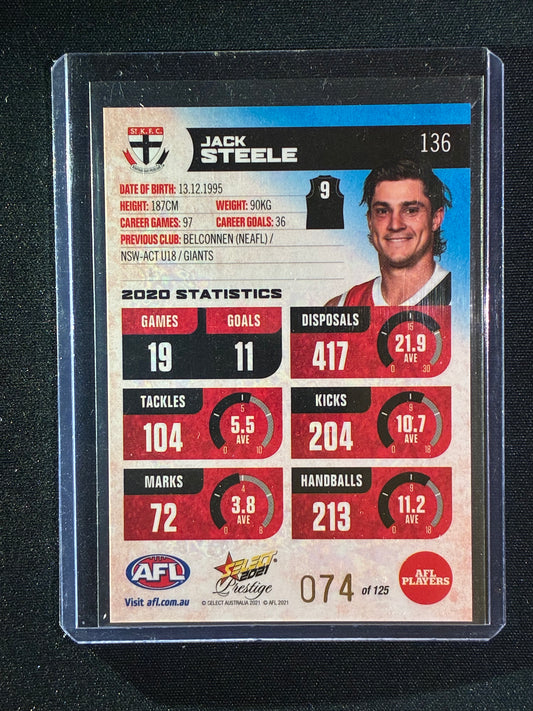 2021 Footy Stars Prestige JACK STEELE Blue Parallel 74/125