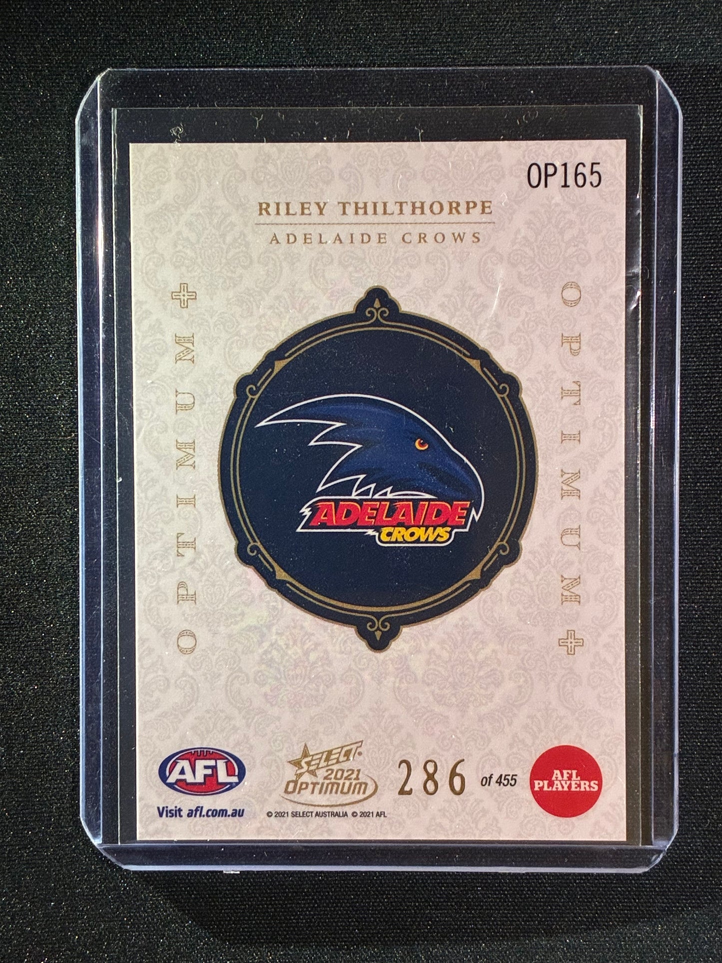 2021 Optimum RILEY THILTHORPE Rookie Optimum+ Plus 286/455