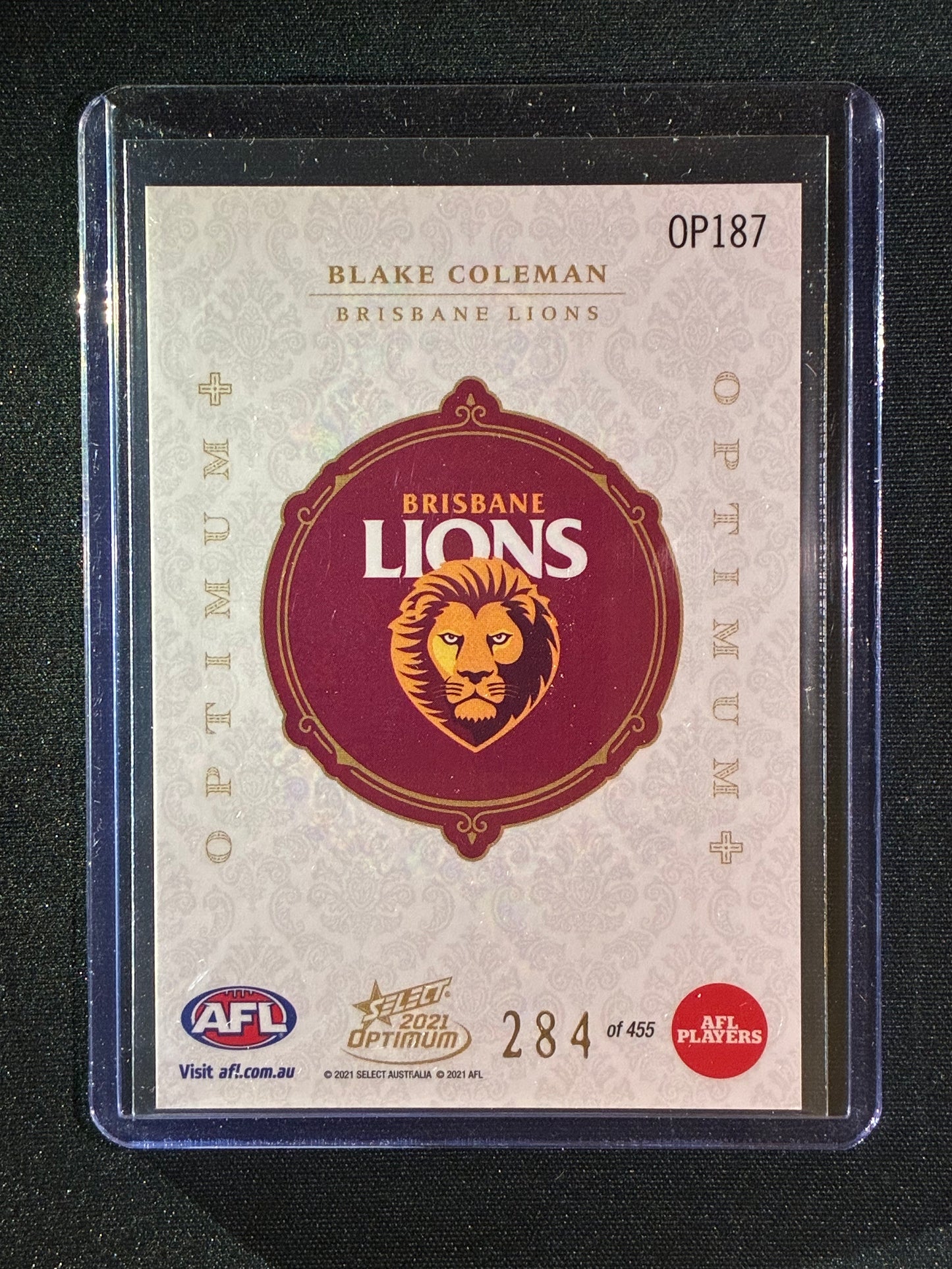 2021 Optimum BLAKE COLEMAN Rookie Optimum+ Plus 284/455
