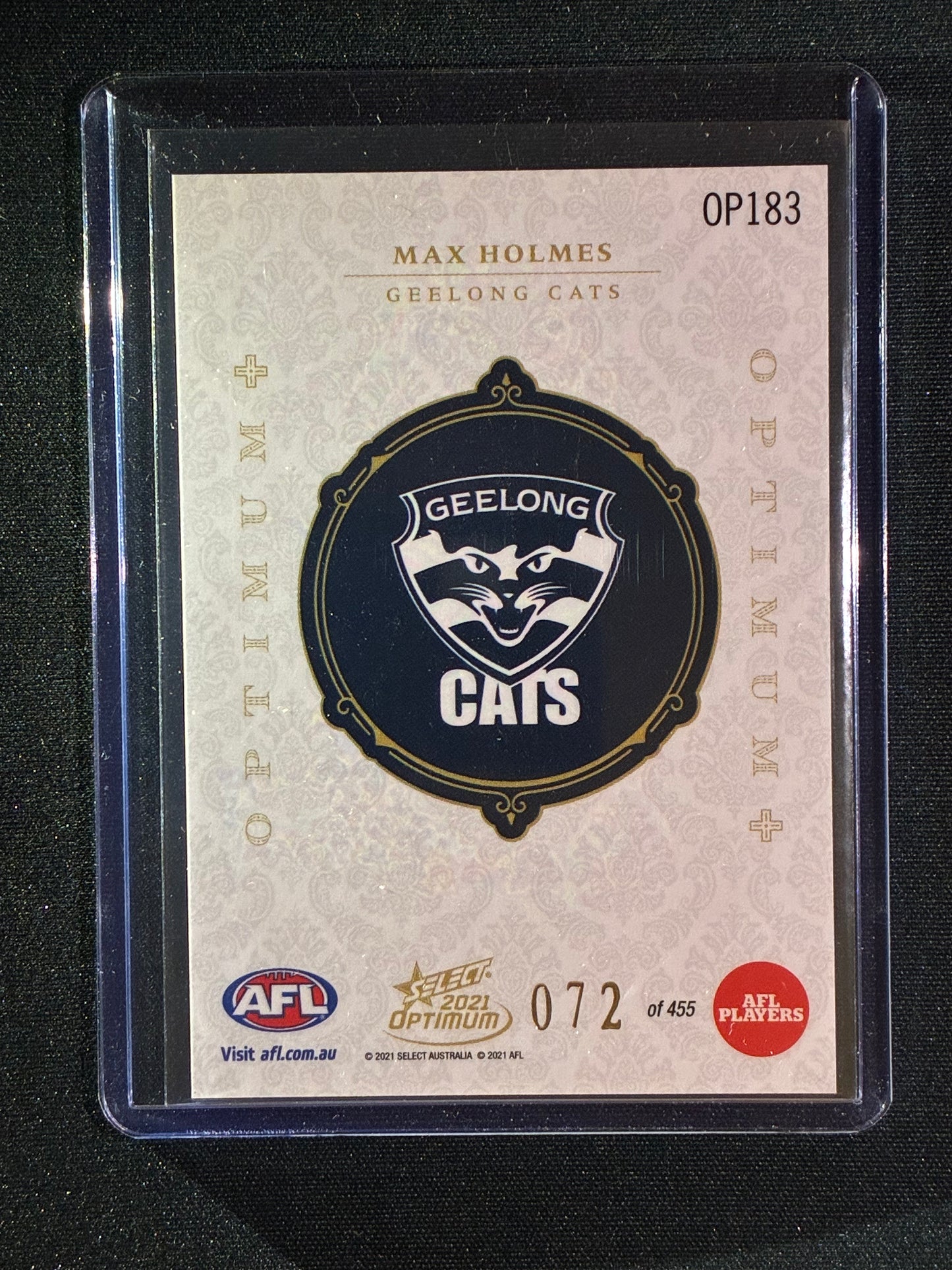 2021 Optimum MAX HOLMES Rookie Optimum+ Plus 72/455