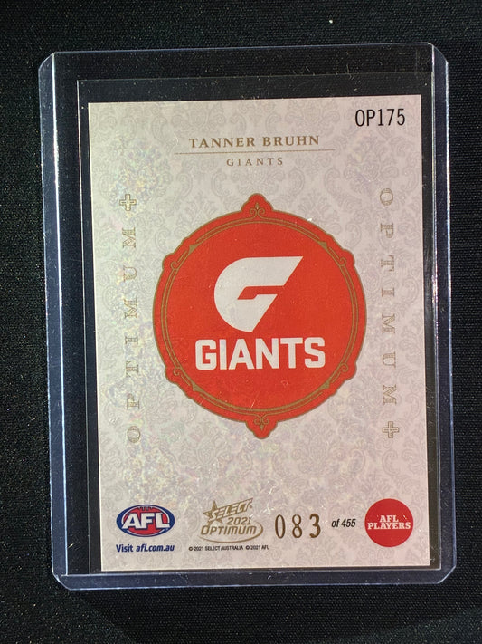 2021 Optimum TANNER BRUHN Rookie Optimum+ Plus 83/455