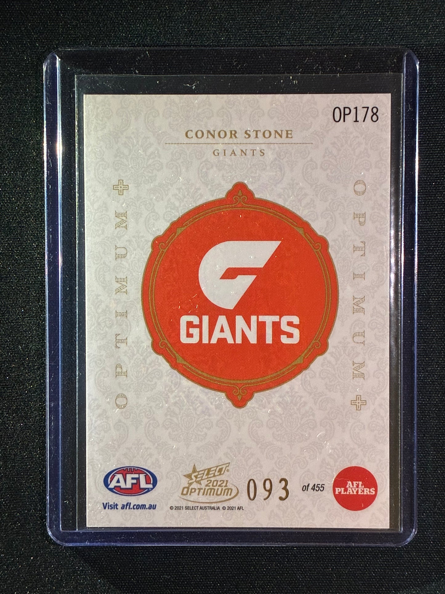 2021 Optimum CONOR STONE Rookie Optimum+ Plus 93/455