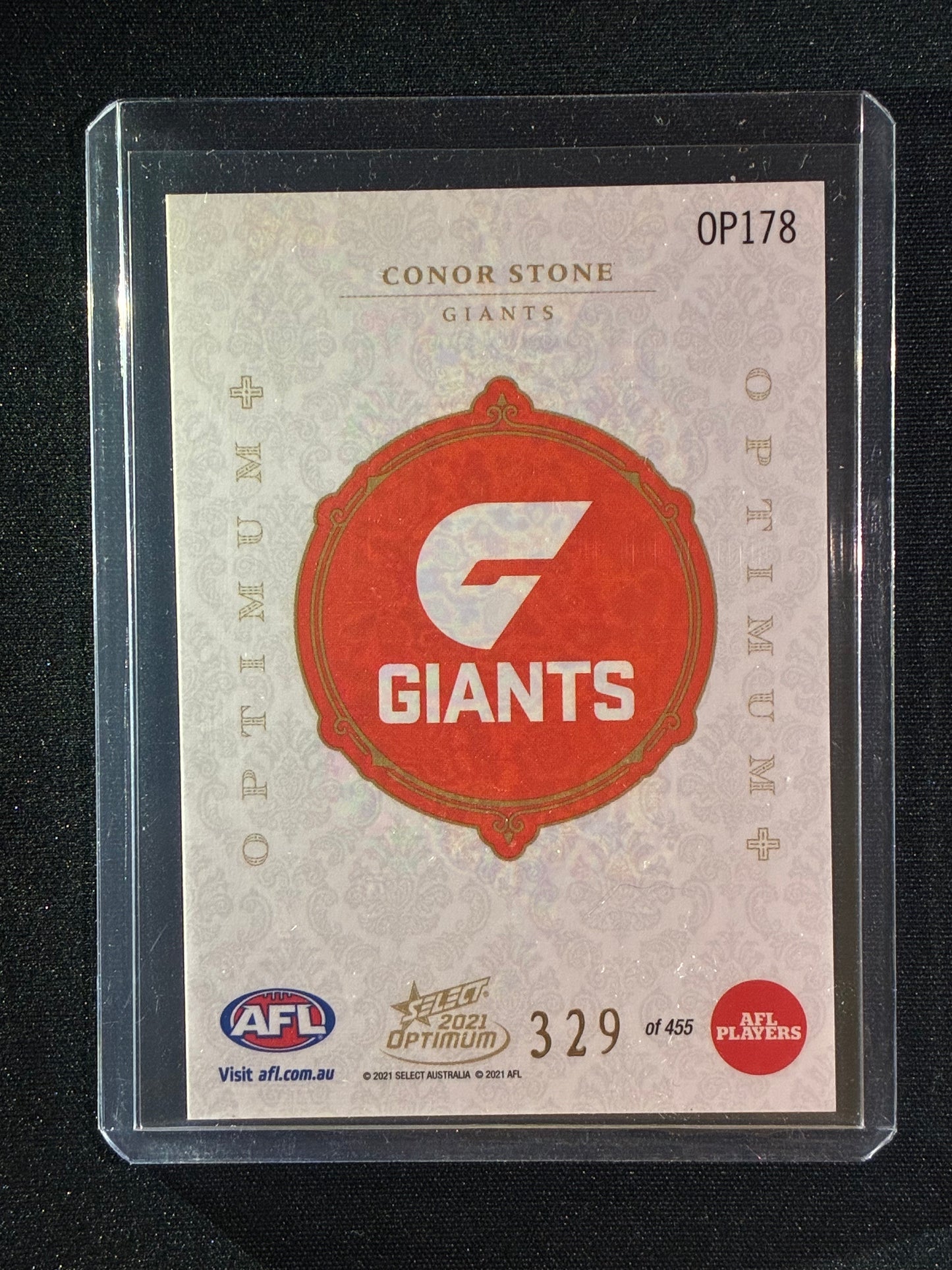 2021 Optimum CONOR STONE Rookie Optimum+ Plus 329/455